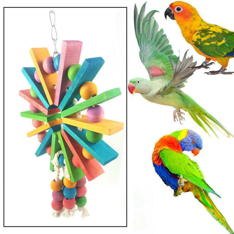 Wood Toys Birds Vogel Chew Bite Pet Cage Decoration Pendant Parrot Wicker