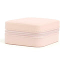 Portable Earrings Rings Storage Box PU Leather Jewelry Display Case (Pink) A