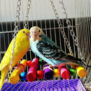 5pcs Bulk Bird Parrot Toys Hanging Bell Pet Cage Hammock Swing Wooden Lot Set