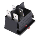 1pc Wippenschalter 4-polig rote beleuchtete Wippe 250V/16A  BX