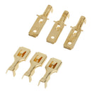 10 Kits 3 Pin 6.3mm Brass Crimp Terminal Cable Locking Male Female Connector