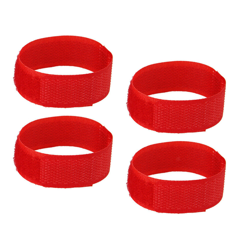 4x No Crow Collar for Roosters Noise Free Belt Collars Poultry Supplies Red