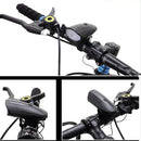 USB Led Bicycle Light with Horn 2 Modes Sound Bike Bell Headlight Black