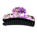 Women Purple Shower Hair Claw Clips Grip Clamp Clasp Ponytail Holder Makeup