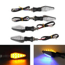 4x Motorcycle LED Turn Signal Light Sequential Flowing Indicator Yellow &  SBM