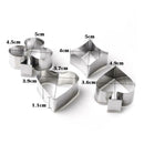 4pcs/set Stainless Steel Poker Card Shape Cookie Mold DIY Biscuit Mould