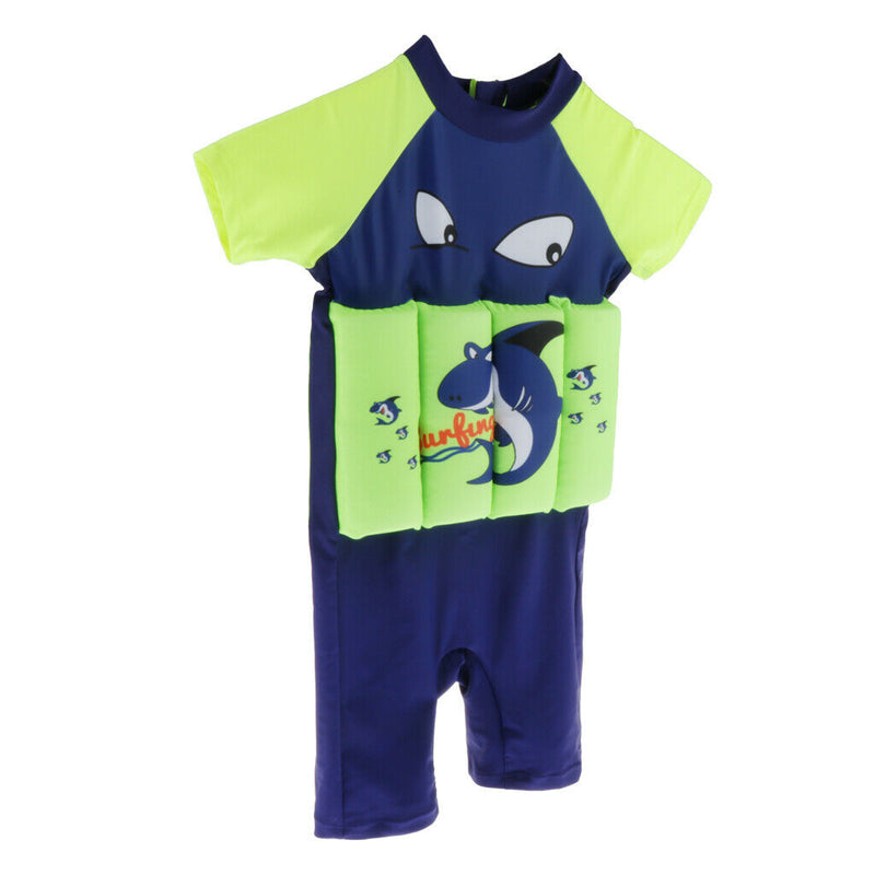 Child Printing Buoyancy Swimsuit Early Education Floating Clothes Shark-L