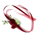 Wedding Corsage Wrist Flower Wedding Supplies Photo Props Wrist red
