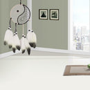 Taiji Dream Catcher Circular Net With Feathers Wall Hanging Ornament Decora