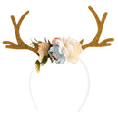 Baby Children Girls Christmas Cute Khaki Deer Antlers Ear Hair DIY Headband
