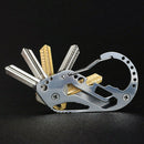 Stainless Steel Multi Function Tools key Ring Key chain clip for Outdoor Sp
