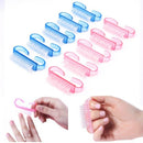 10Pcs Handle Nail Brushes Fingernail Cleaning Manicure Tools Accessories Plastic