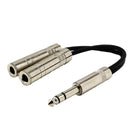 6.35mm Stereo Plug Male To Dual 1/4" 6.35mm