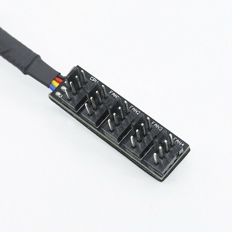 1 to 5 4-Pin PWM CPU Cooler Fan PC Case Cooling Fan Sleeved Power CableÃ‚Â Hub