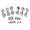 1 Set 3R+3L Guitar String Tuning Pegs Keys with Ferrules Screws - Chrome