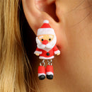 Christmas Santa Claus Earrings Handmade Polymer Clay Ear Stud Earrings Jewelr Dz