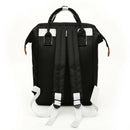 Pure Color Mommy Travel Backpacks Nylon Large Maternity Nappy Bags (Black)