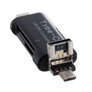 3 In1 SD TF Micro SD Memory Card Reader For Type- C USB3.1 USB2.0 Micro USB