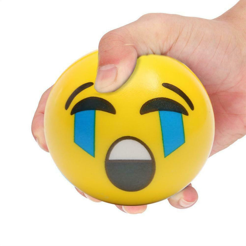 Kids Face Expression Squeeze Ball PU Hand Wrist Exercise Stress Relief Toys