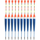 10Pcs/Set Carp Fishing Floats Set Buoy Bobber Stick for Fish Tackle Vertica