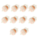 10Pcs 1/4'' 6mm Hose Motorcycle Scooter Gasoline Filter Clear Inline Gas Fuel