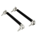 2pcs Adjustable Front Bumper Lip Splitter Strut Rod Tie Support Bars(Black)