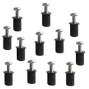 12 Piece M6 Rubber Well Nuts Kit Stainless Steel Screws for Kayak Canoe Boat