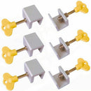 6 Pieces Adjustable Sliding Window Locks Stops Aluminum Alloy Door Frame Se K4H9