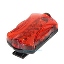New Bicycle Speedometer + 5 LED Mountain Bike Cycling Head Light + Rear Lamp Set