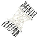 Pearls Stretch Double Side Combs Clips Bun Maker Women Hair Accessories Lady