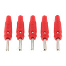 10Pieces Wire Audio Speaker Cable Banana Plug Connectors 4mm Jacks Red+Black