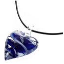 Set Murano Glass Heart Necklace + Earring V6O2