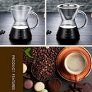 400Ml Pour Over Coffee Dripper Manual Coffee Maker Paperless Stainless Stee B6M7
