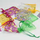 100 pcs Mixed Color Sheer Plain Organza Jewelry Wedding Gift Bag Pouch 7x9cm