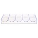 Transparent Acrylic Poker Chips Tray 100 Chips Storage Case for Party Home