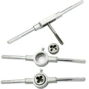 12x Adjustable Metric Tap Die Set Tapping Wrench Hand Threading Kit with C TYR