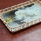 Rectangle Golden Mirror Candle Table Centrepiece Serving Tray Decorative Plate