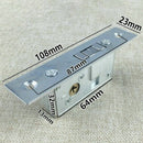 Invisible/Door Lock, Sliding Door Hook Lock, Alloy Lock Body, Frame Glass D