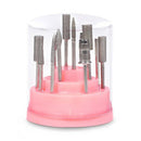 Nail Drill Bit Holder Stand Displayer Organizer Container 48 Holes Nail Man