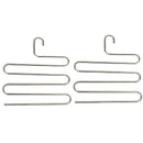 2 Pack Multi Pants Hangers Rack For Closet Organization Stainless Steel S-S