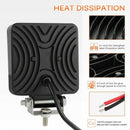 Led Light Bar, 4 Inch Square 162W Waterproof Led Work Light, For Jeep Off-R