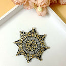 2xRhinestone Applique Beaded Eight Pointed Star Patches Sew on Garment Badge