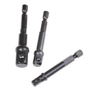 3Pcs Hex Drive Bit Power Drill Socket Driver Extension Adapters 1/4 3/8 1/2  Z