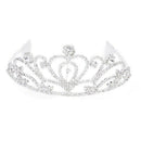 Fashion Wedding Party Bride Crown Rhinestones Headband with Comb Tiara WhiteS7B2