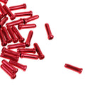 100pc Aluminum Bike Bicycle Brake Shifter Inner Cable Tip Wire End Cap Red