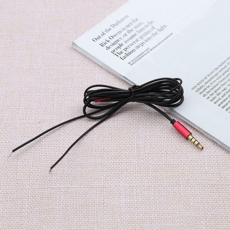 1.25m 3.5mm DIY Earphone Audio Cable Headphone Replacement 4 Pole Wire Cord AU