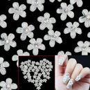 50Pcs Flower Design Nail Art Tips Shiny Rhinestone Decoration Manicure for Girls