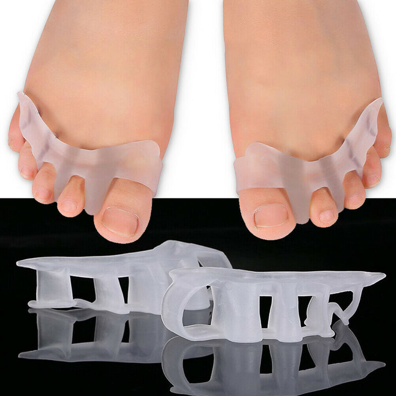 1pair Soft Silicone Protective Straightener Pedicure Overlapping Toe Separator