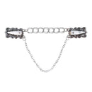 Women Sweater Shawl Clips Cardigan Dresses Brooch Flowers Collar Pins Chain G JR