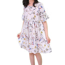 Fashion Children'S Clothing Girls Dress Floral Short-Sleeved Chiffon Prince
